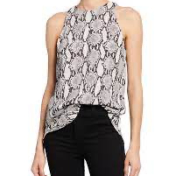 A.L.C. 'Anise' Crepe Snakeskin Sleeveless Top - Picture 9 of 9